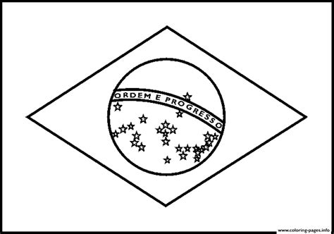 brazil flag colouring page